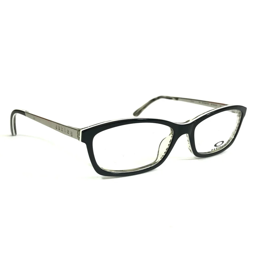 Oakley Eyeglasses Frames Render OX1089-0153 Jet Black White Rectangle 53-16-140